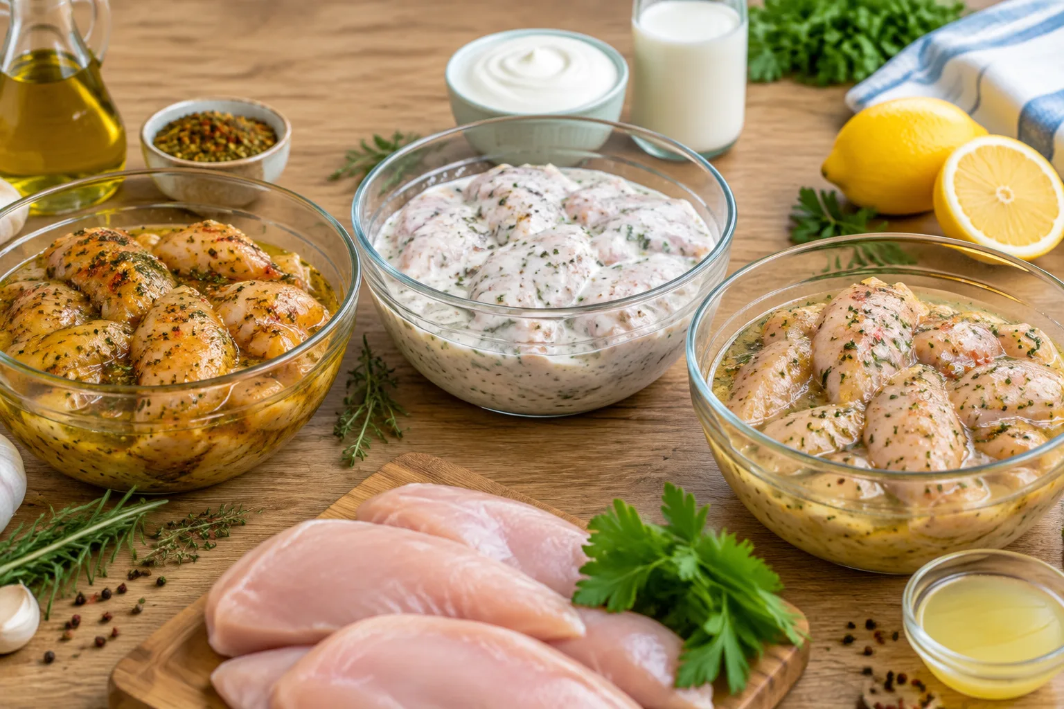 Варіанти маринаду з доступних продуктів: Олійно-пряний.